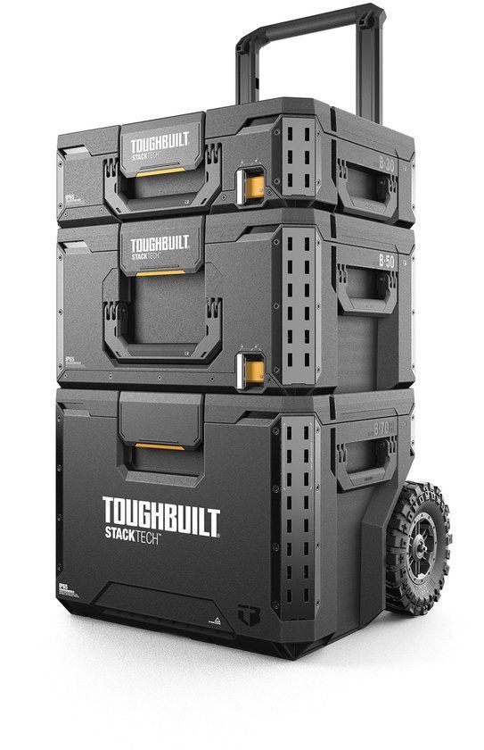 Toughbuilt StackTech Set - Gereedschapskist Met Wielen - 3 Kisten IP65 (3 St.)