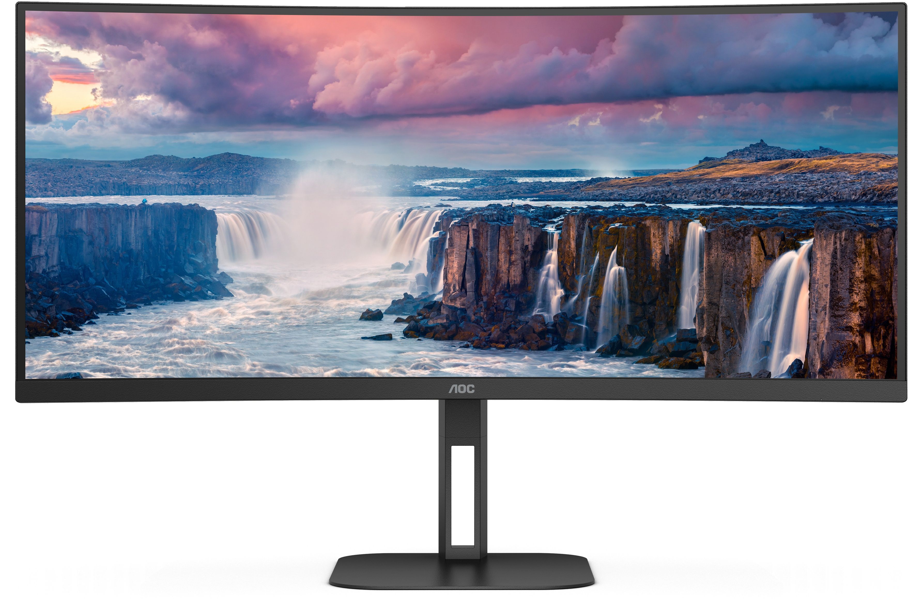 AOC CU34V5C - 34"VA Gebogen Monitor - WQHD 3440x1440 100Hz - Zwart