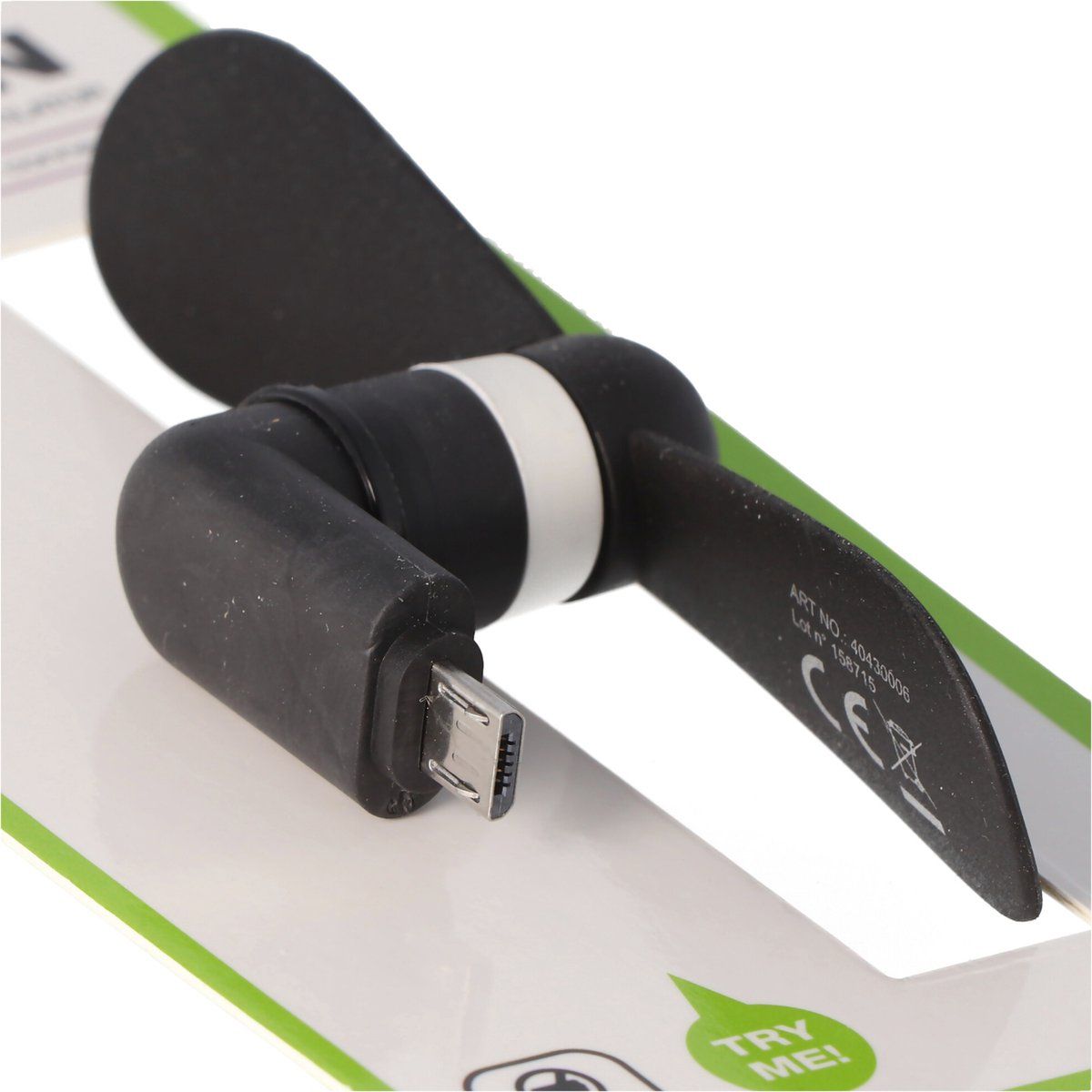 Miniventilator voor smartphones met micro-USB-aansluiting, micro-USB-aansluiting, ventilator voor smartphone, gesorteerd op kleur