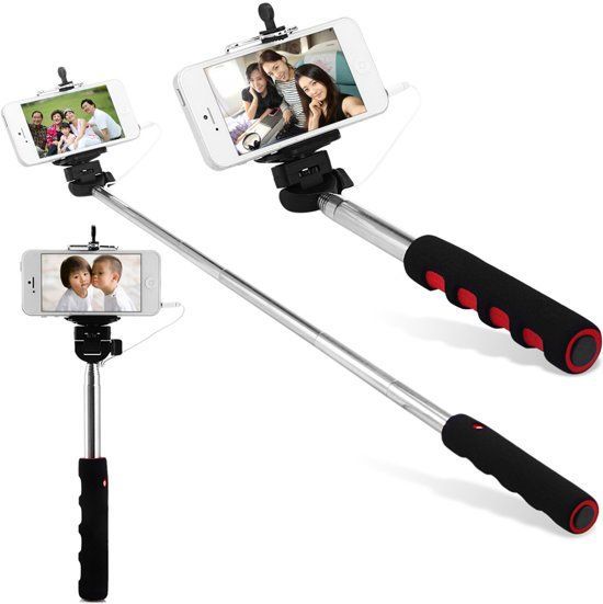 Merkloos Selfie Stick - Universeel Voor Smartphone - Lichtgewicht Met Afstandsbediening (8718734714866)