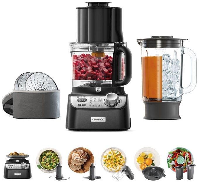Kenwood FDM72.990BK - Foodprocessor - 1000W 3L met ingebouwde weegschaal - Zwart