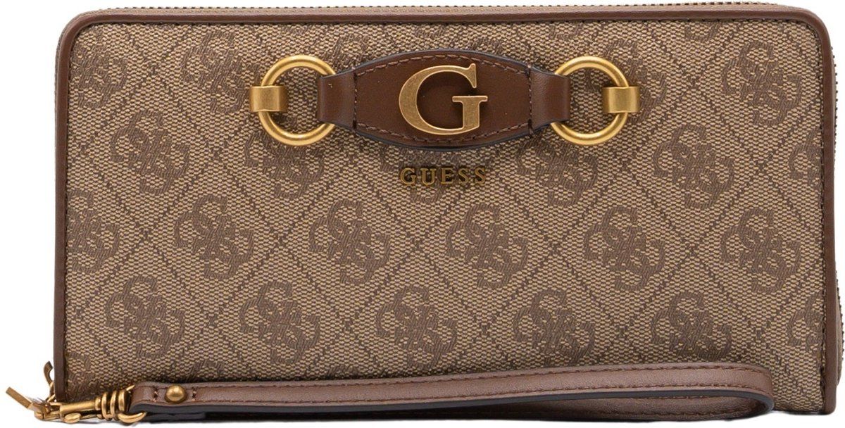 Guess Izzy Slg Small Zip Around - Ritsportemonnee - Bruin