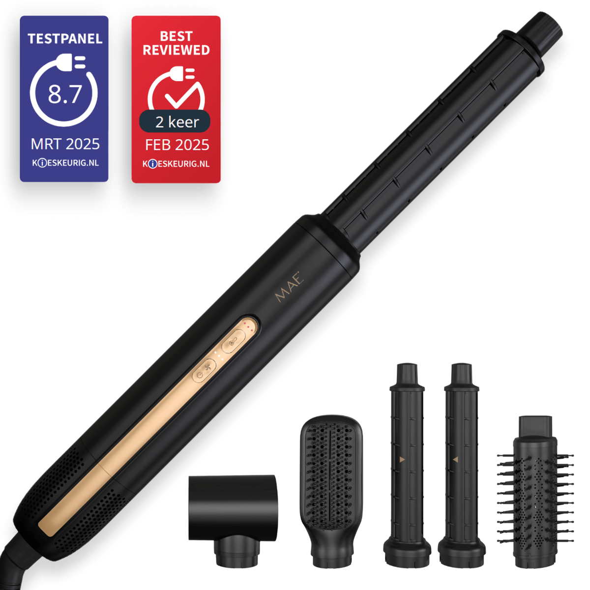 MAE Airstyler II - Haarstyler - 1300 W - Zwart