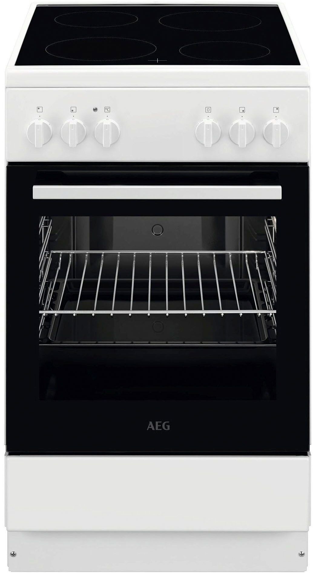 AEG CCB50090BW - Vrijstaand Elektrisch Fornuis - 60 L Oven - Glaskeramiek - Wit 50 cm