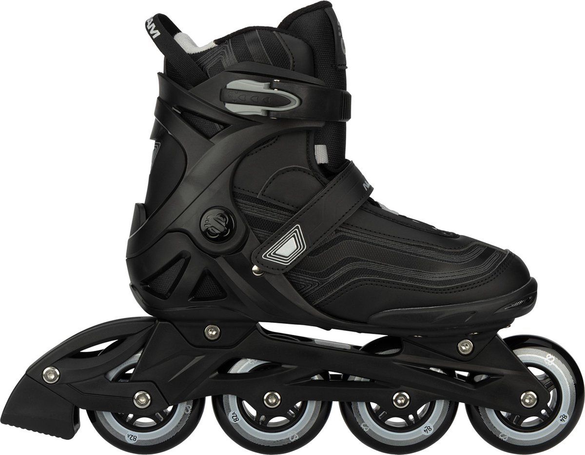 Nijdam Gear Up - Inlineskates - Semi-softboot - Zwart - Maat 40