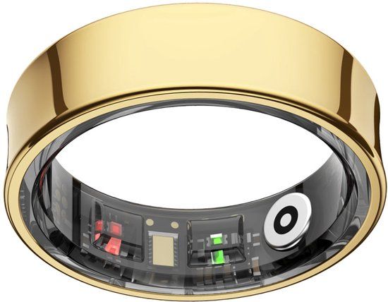 Merkloos Nolatr Smart Ring Lux – Slimme Ring Met Stappenteller, Activiteitstracker & Hartslagmeter – Zonder Abonnement & Nederlandse App – Goud – Maat