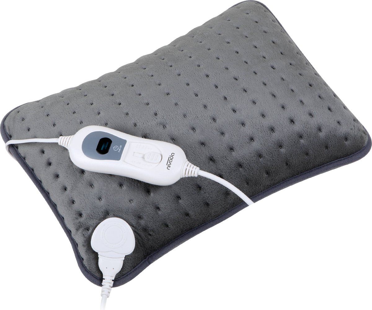 Nivada Elektrische Warmtekussen - 3 Warmtestanden Met Timer - 30x38 Cm - Grijs