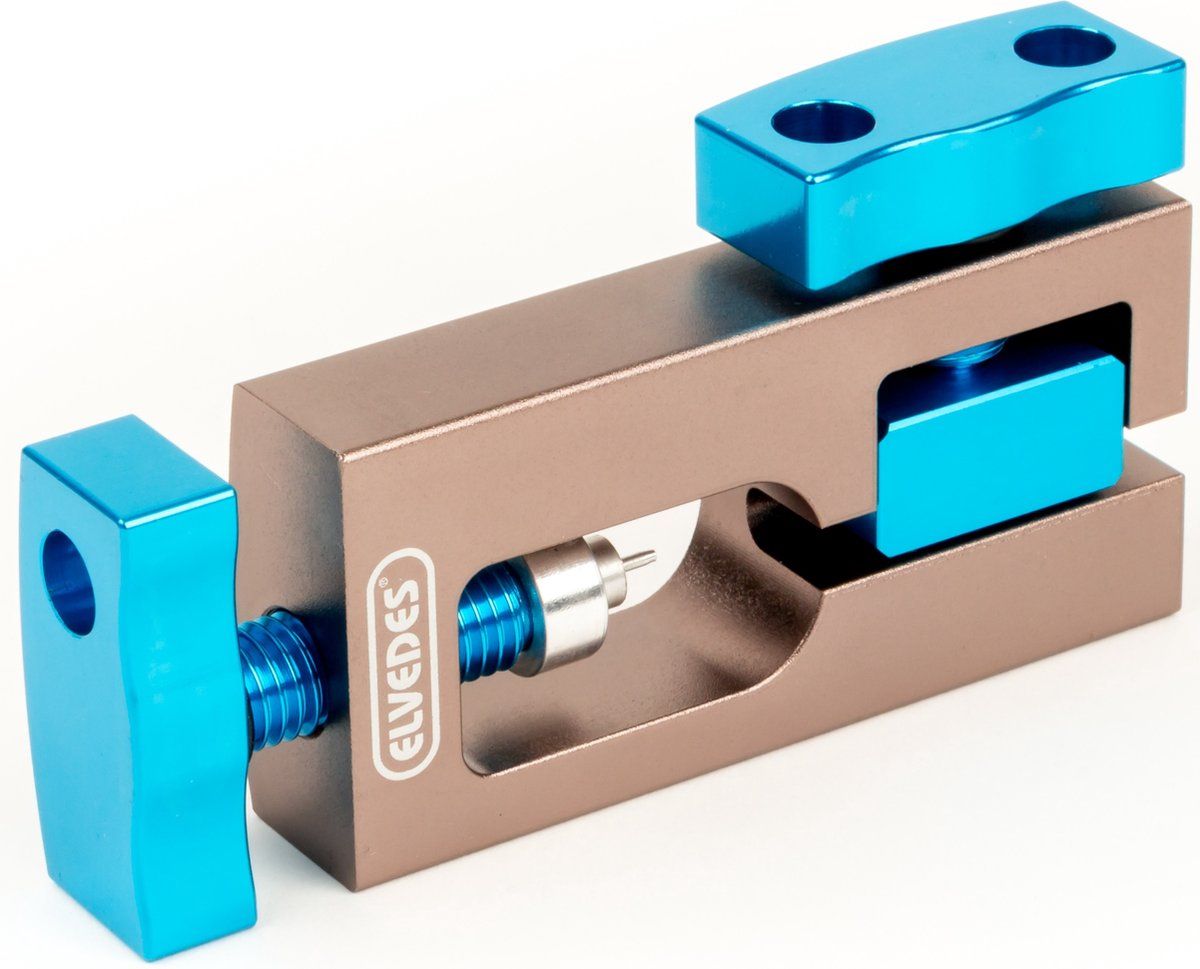 Elvedes Nippelpers - Remgereedschap - Voor Hydraulische Remsystemen - Zilver En Blauw