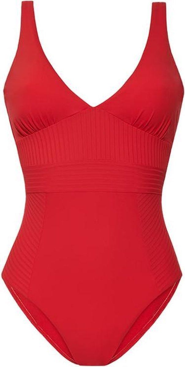 Cyell Scarlett - Dames Badpak Voorgevormd - V-hals - Rood - Maat 40D