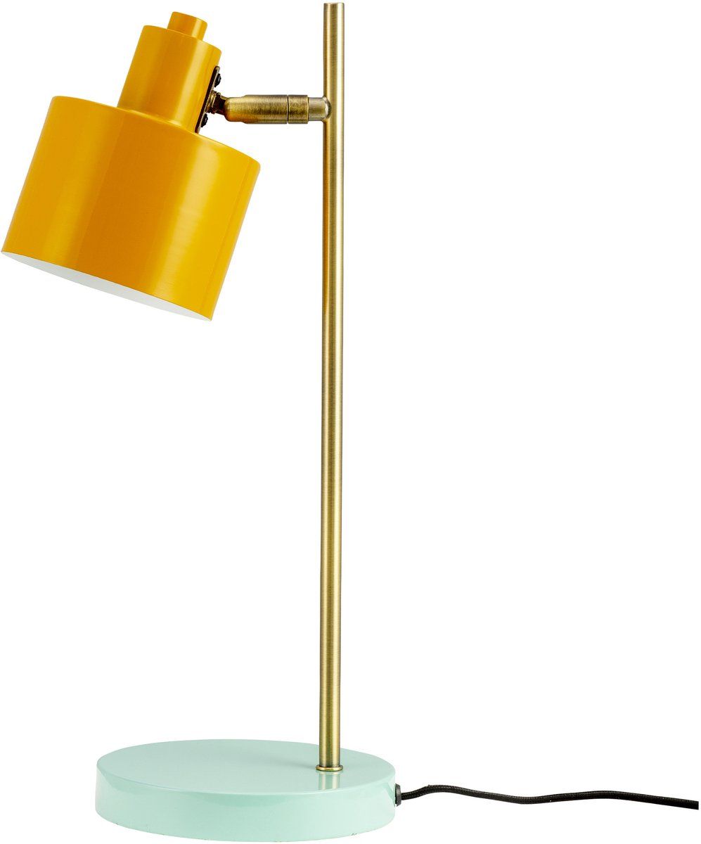 Dyberg Larsen Ocean - Tafellamp - Retro Design - Curry/Brass/Turquoise