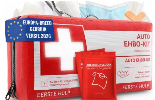 Heldenwerk Auto Verbandtas– DIN 13164:2022 – Europees Goedgekeurde EHBO-set voor Auto’s