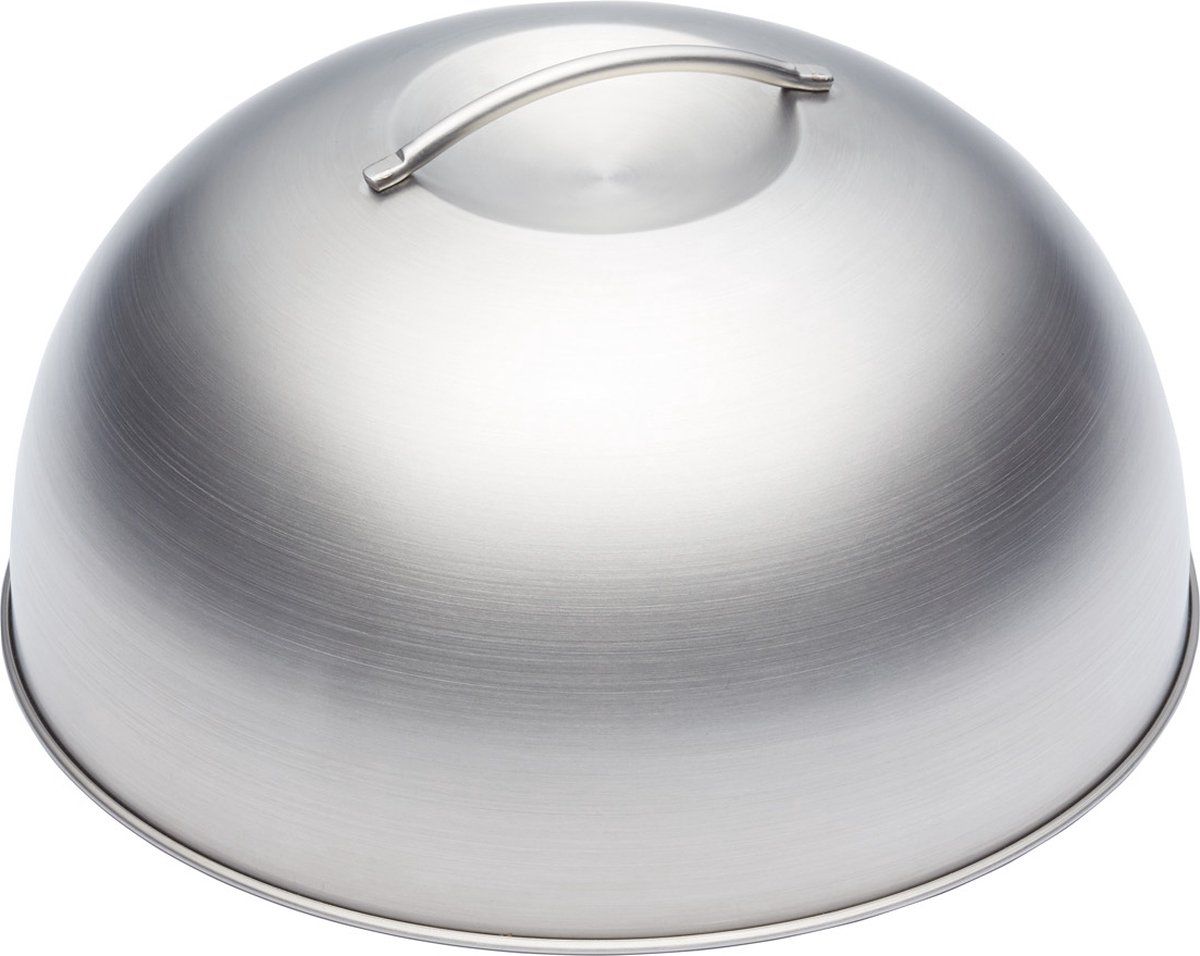KitchenCraft MasterClass - Smelt Koepel / Burger Deksel - Rvs 22.5 X 12 X 16 Cm - Zilver