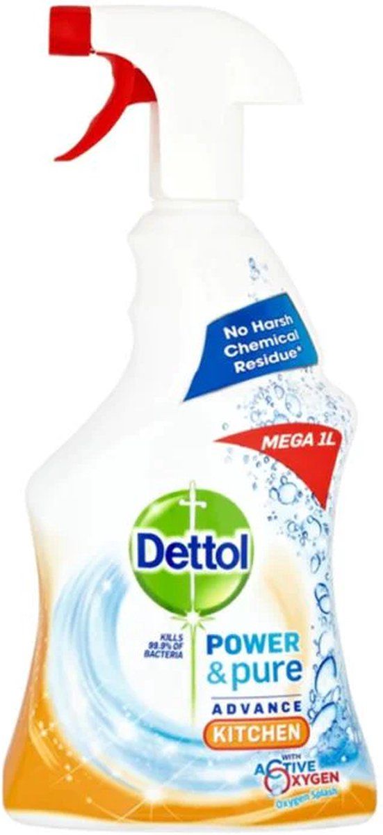 Dettol Power&Pure - Keukenreiniger - Actieve Zuurstofformule - 1L