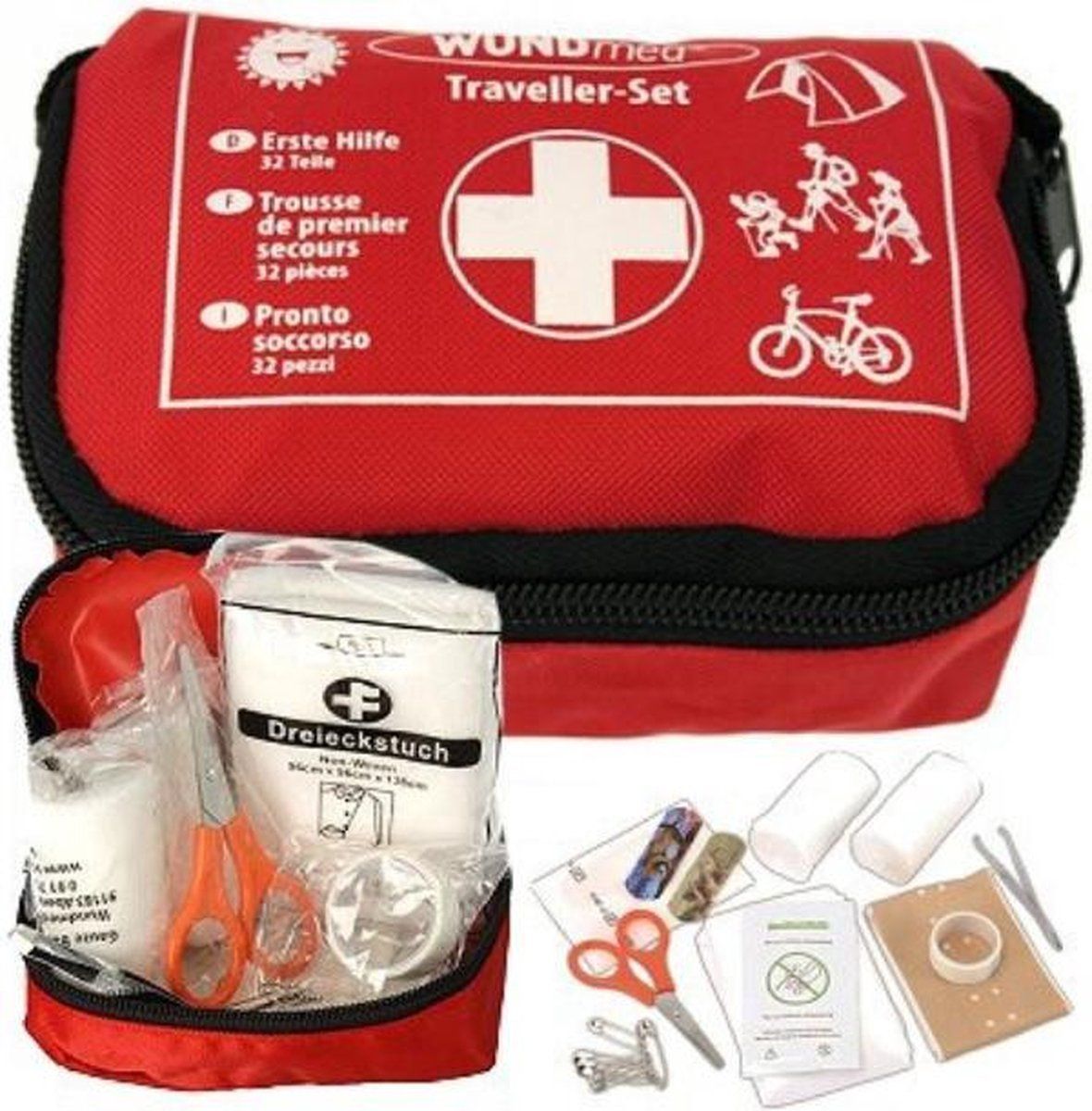 WUNDmed Verbanddoos Auto - 32-delig - Ehbo – Reisformaat Compact