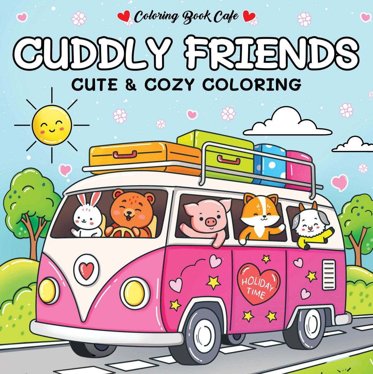 CreaLies Cuddly Friends - Cozy Kleurboek Voor Volwassenen - Schattige Dieren En Knusse Scènes