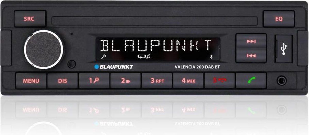 Blaupunkt Valencia 200 DAB BT - Autoradio - Bluetooth DAB+ - Zwart