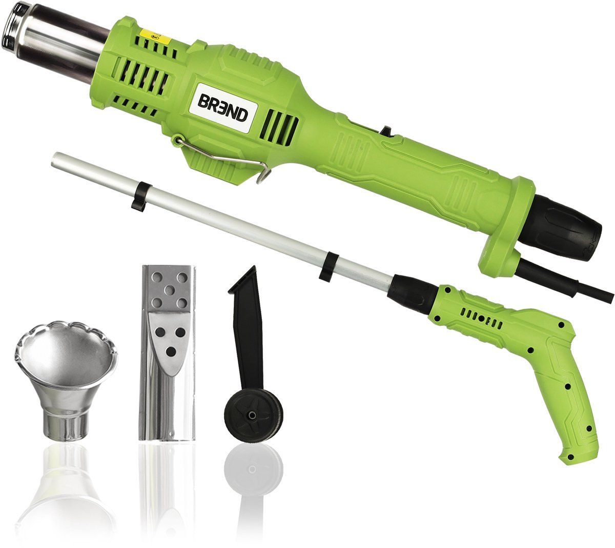 BREND BR-2229 - Elektrische Onkruidbrander met Wielen - Hitte tot 650°C - Groen