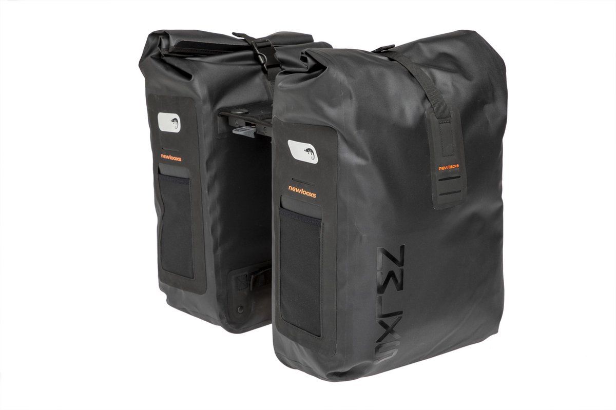 New Looxs Varo Double - Dubbele Fietstas - 100% Waterdicht - Racktime 1.0 Adapter - 40 Liter - Zwart