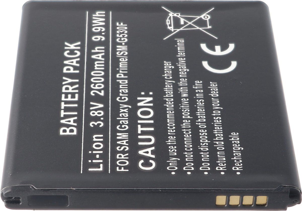 Accu geschikt voor Samsung Galaxy J3 2016, BG530CBU, EB-BG530BB, EB-BG530BBC, 2600mAh zonder NFC