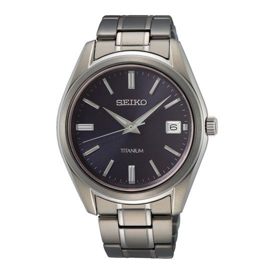 Seiko SUR373P1 - Herenhorloge - Titanium - 10 Atm Waterdicht - Grijs