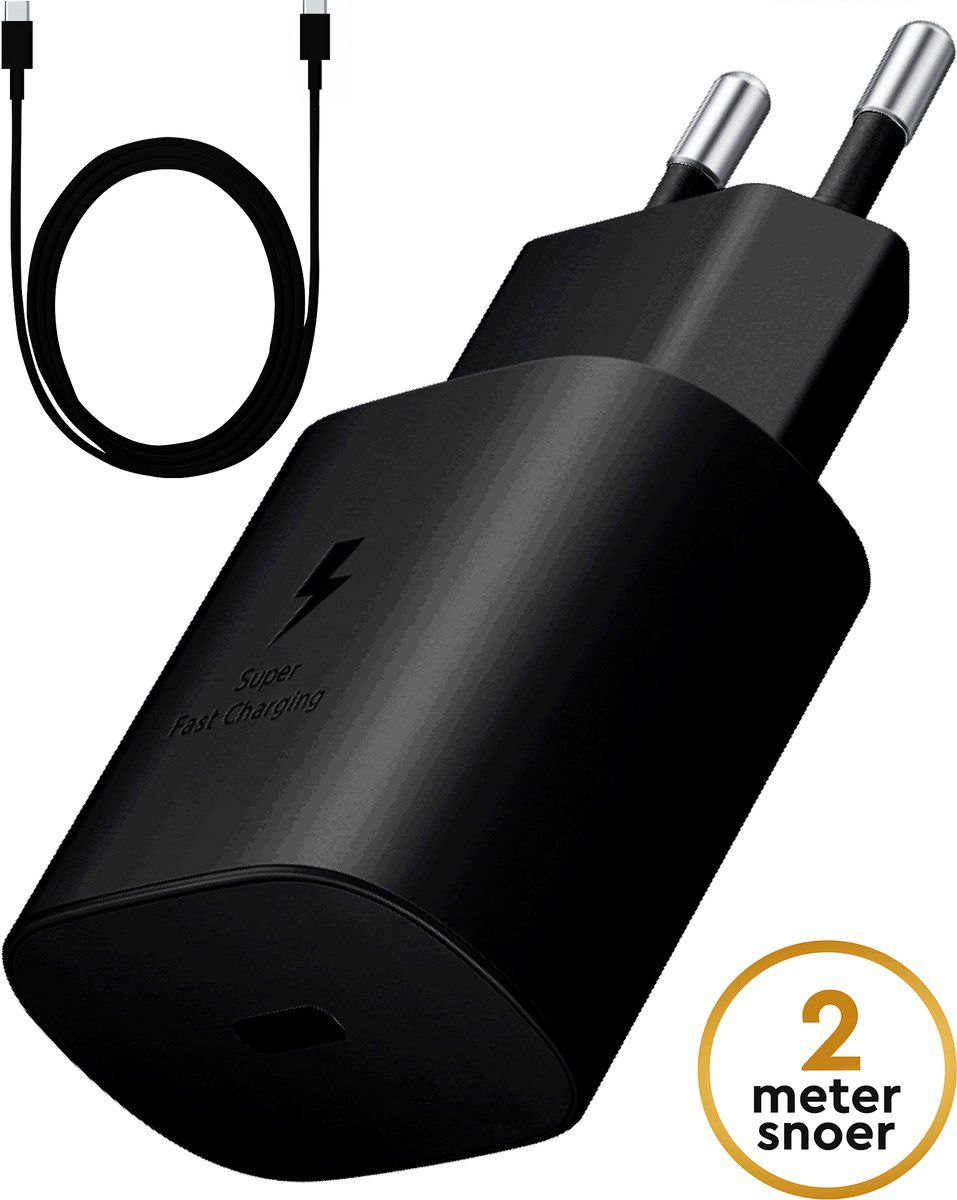 Golden Sound 45W Snellader - Usb-C Snellader - 2 Meter Kabel - Zwart
