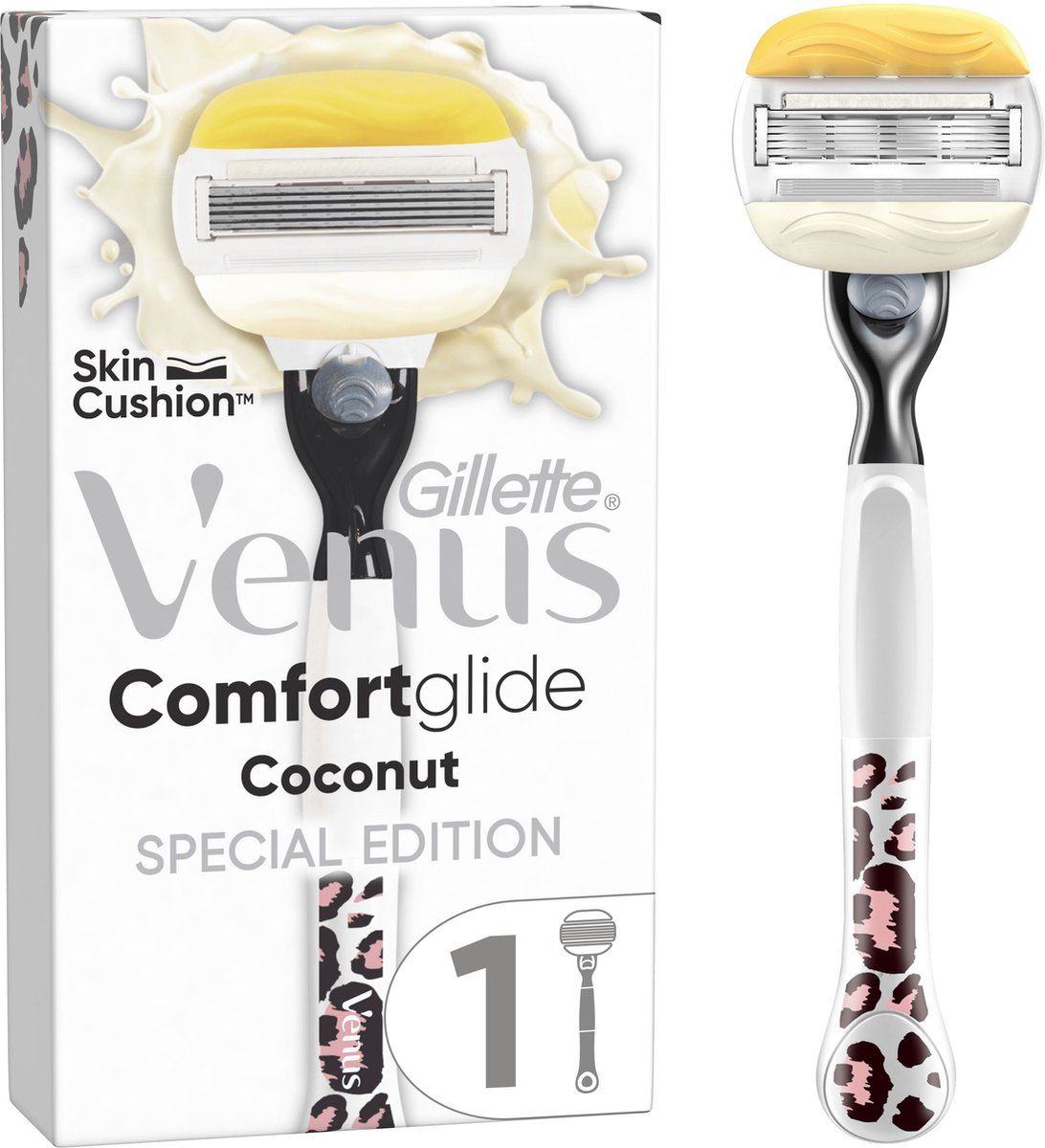Gillette Venus Comfortglide Coconut - Scheermes - 5 Mesjes - Wit