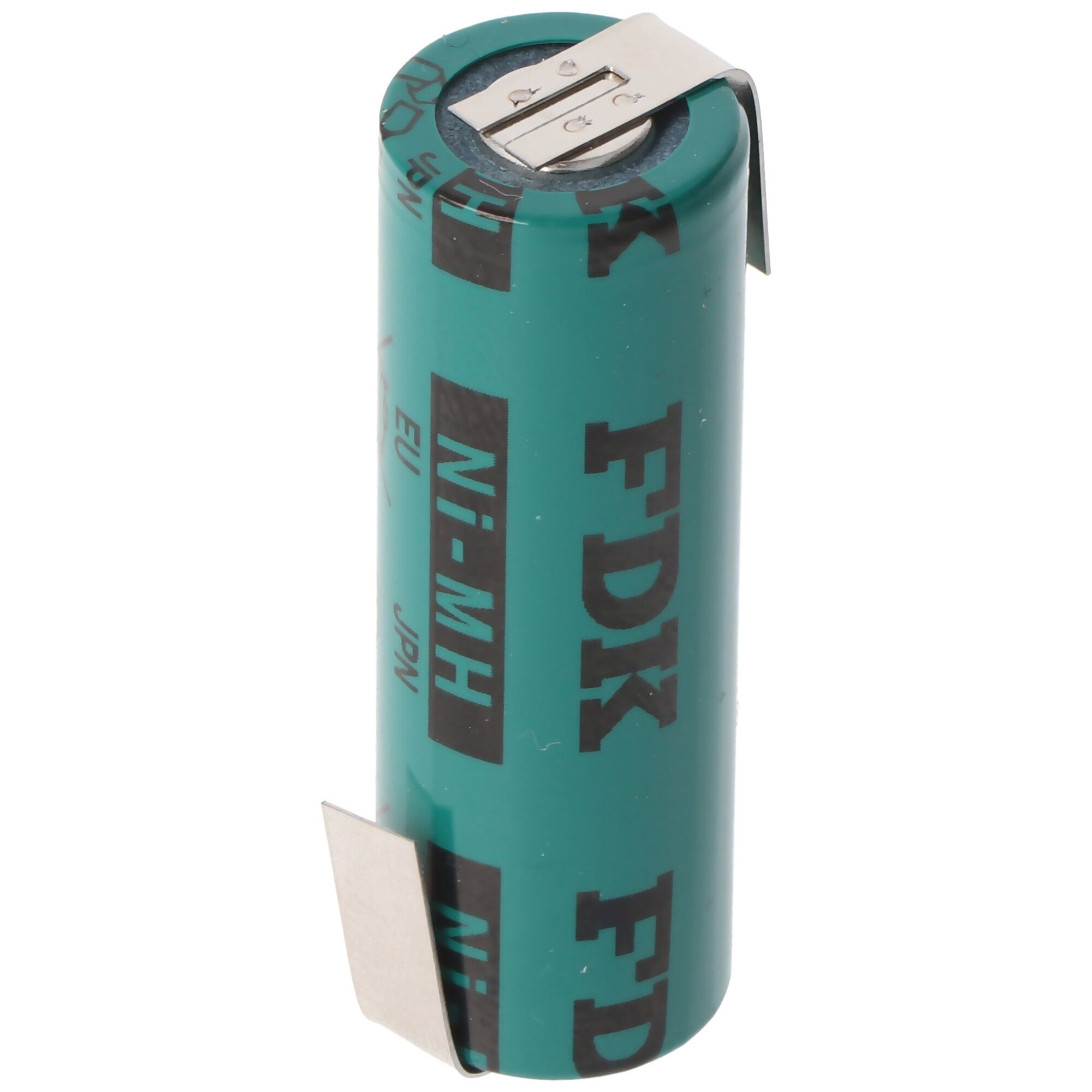 4 / 5AA NiMH battery FDK 1.2 volt 1100mAh with soldering tags Z-shape, industrial version flattop 43