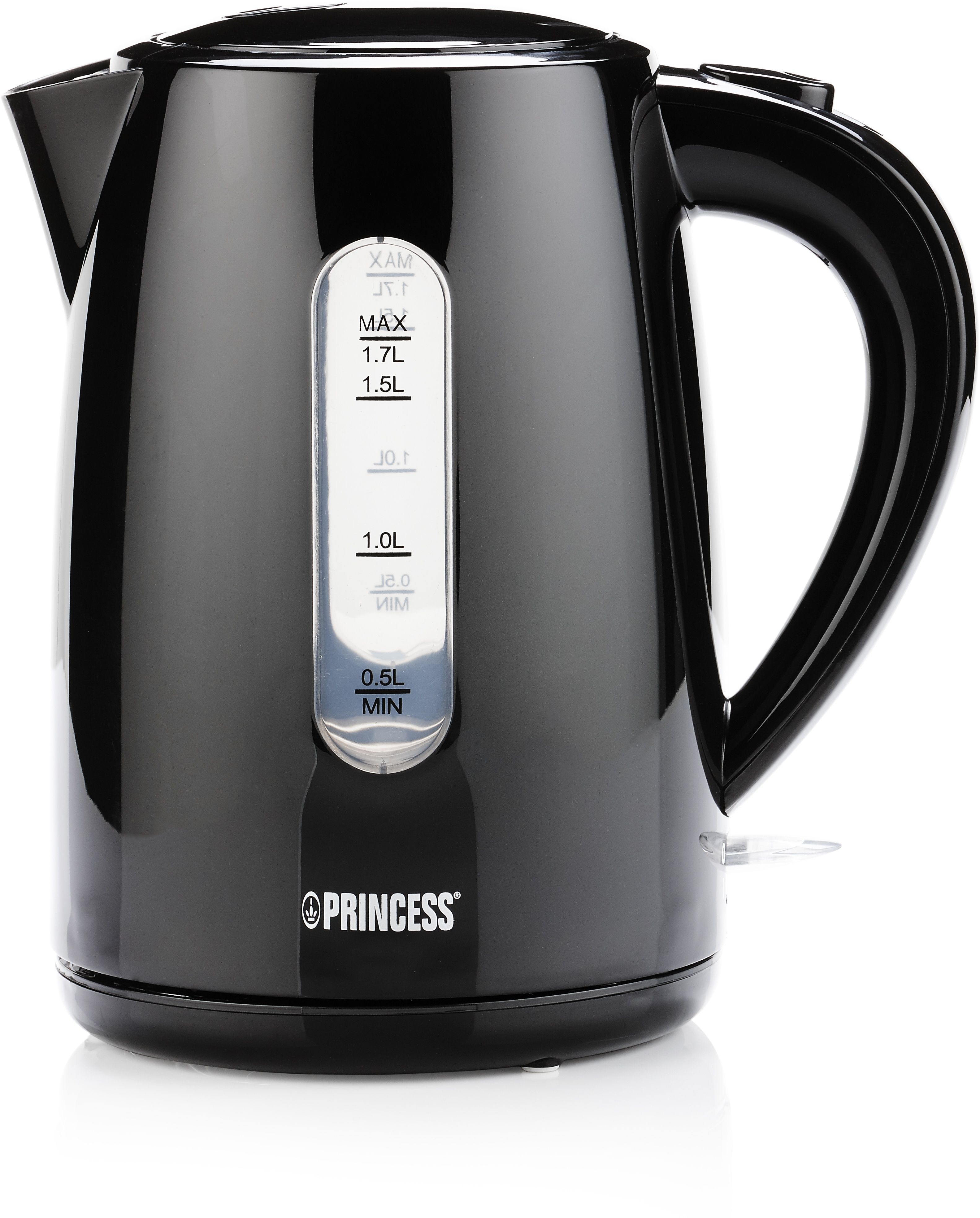 Princess Zwart 236017 - Waterkoker 1,7L 2200W - 360 Graden Draaibaar