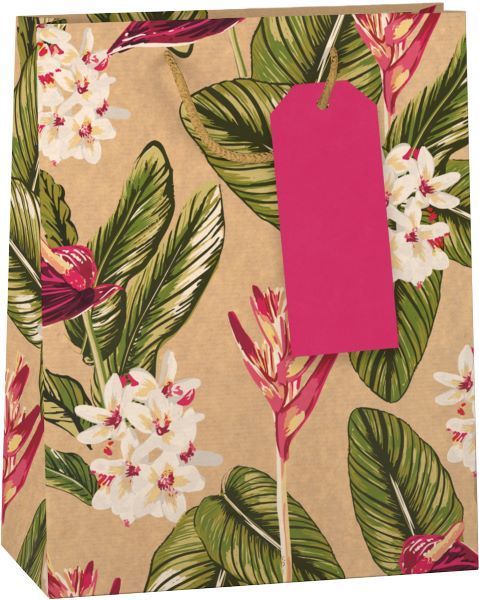 Papieren cadeau tas L - Giftbag - 260 x 120 x 324 mm - Bright Kraft