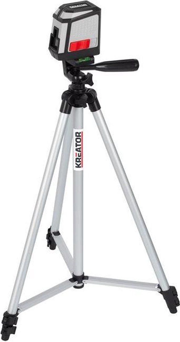 Kreator KRT706300 - Kruislijnlaser - Zelfnivellerend 12 M Bereik - Aluminium Statief