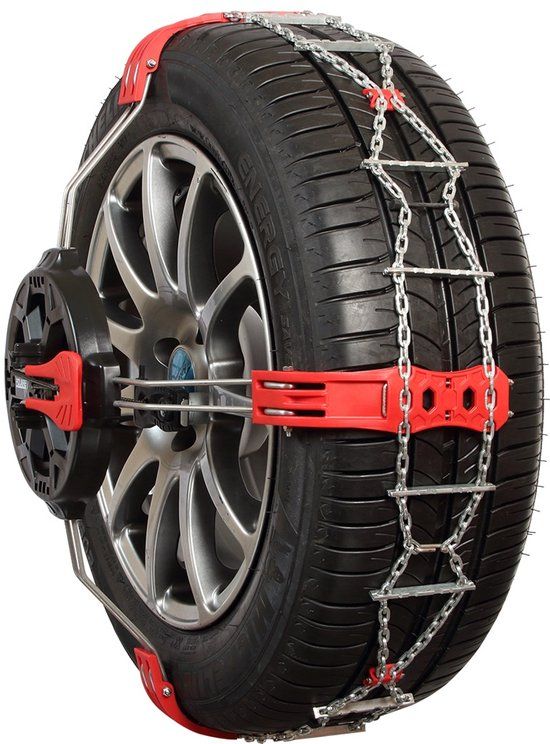 Polaire Steel Grip Sneeuwkettingen - Loopvlakkettingen - Zelfspannend Systeem - 9mm Hoog (2 Stuks)