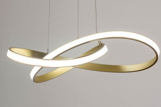 Lumidora Hanglamp 74659 - Spike - Led 30.0 Watt 2700 Lumen 2700 Kelvin - Goud Messing - Metaal -⌀ 60 Cm