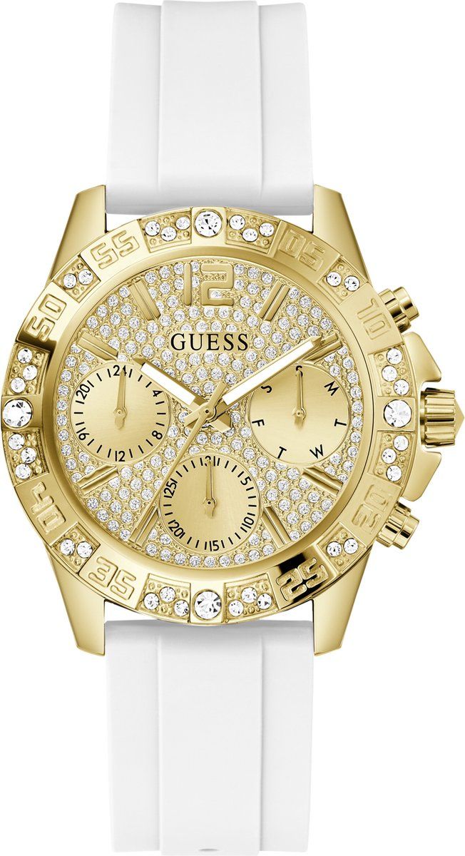 Guess Majesty GW0772L3 - Polshorloge - Siliconen - Wit -Ø 40 mm
