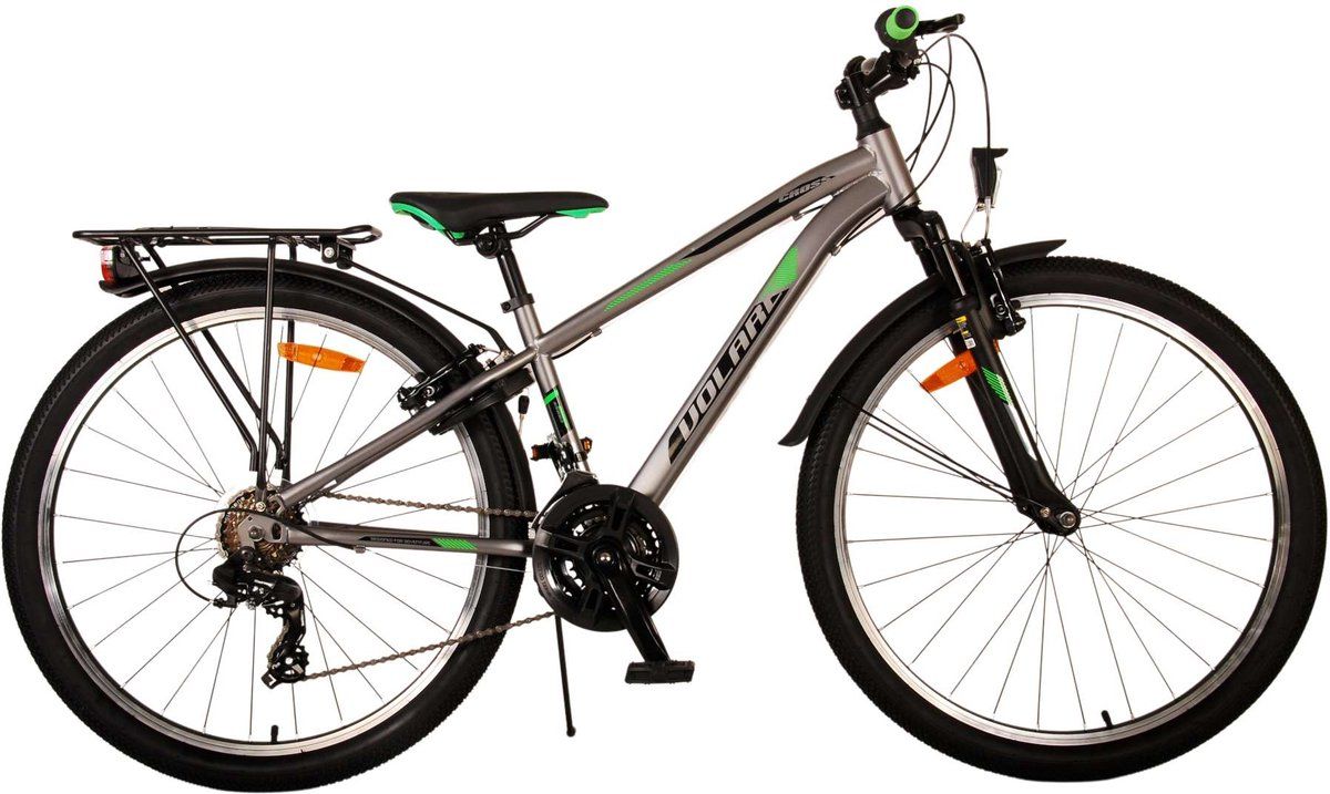 Volare Cross - Kinderfiets - 26 inch - 18 versnellingen - Grijs - 2 handremmen