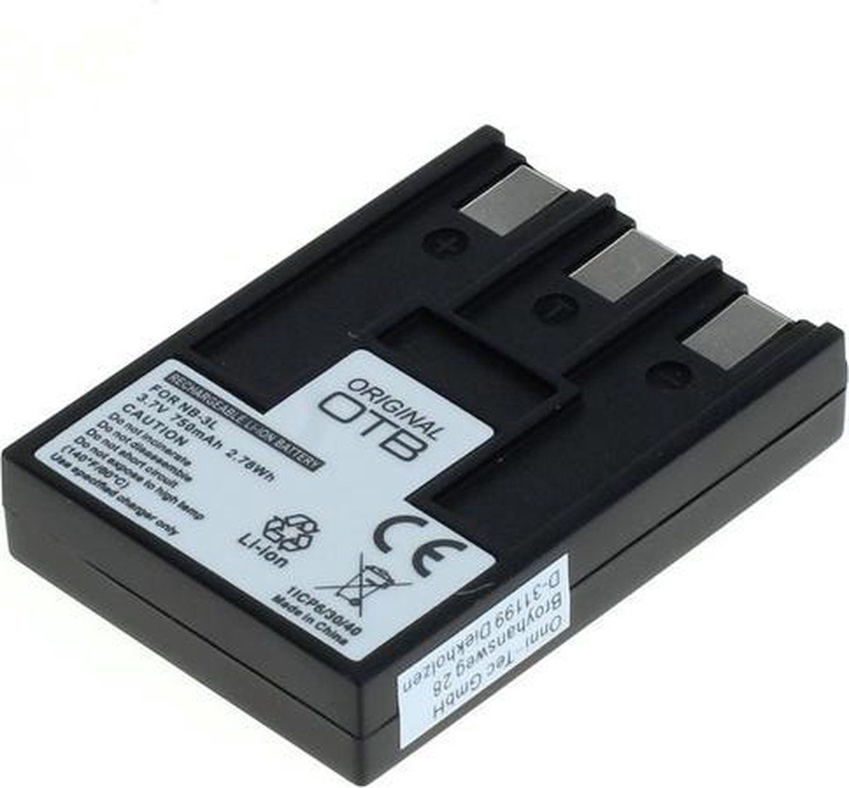 Otb Accu Batterij Canon Nb-3L NB3L - 750mAh