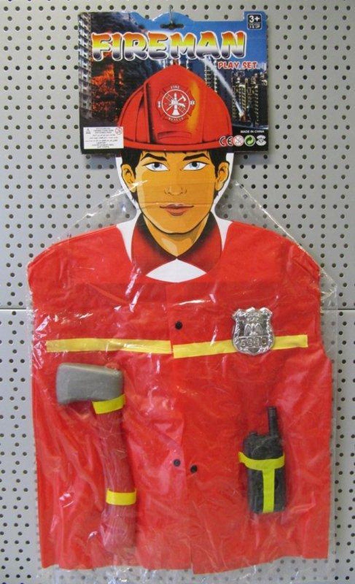 Bellus Toys Brandweer Verkleedset - Kostuum Met Accessoires - Kledingmaat 90