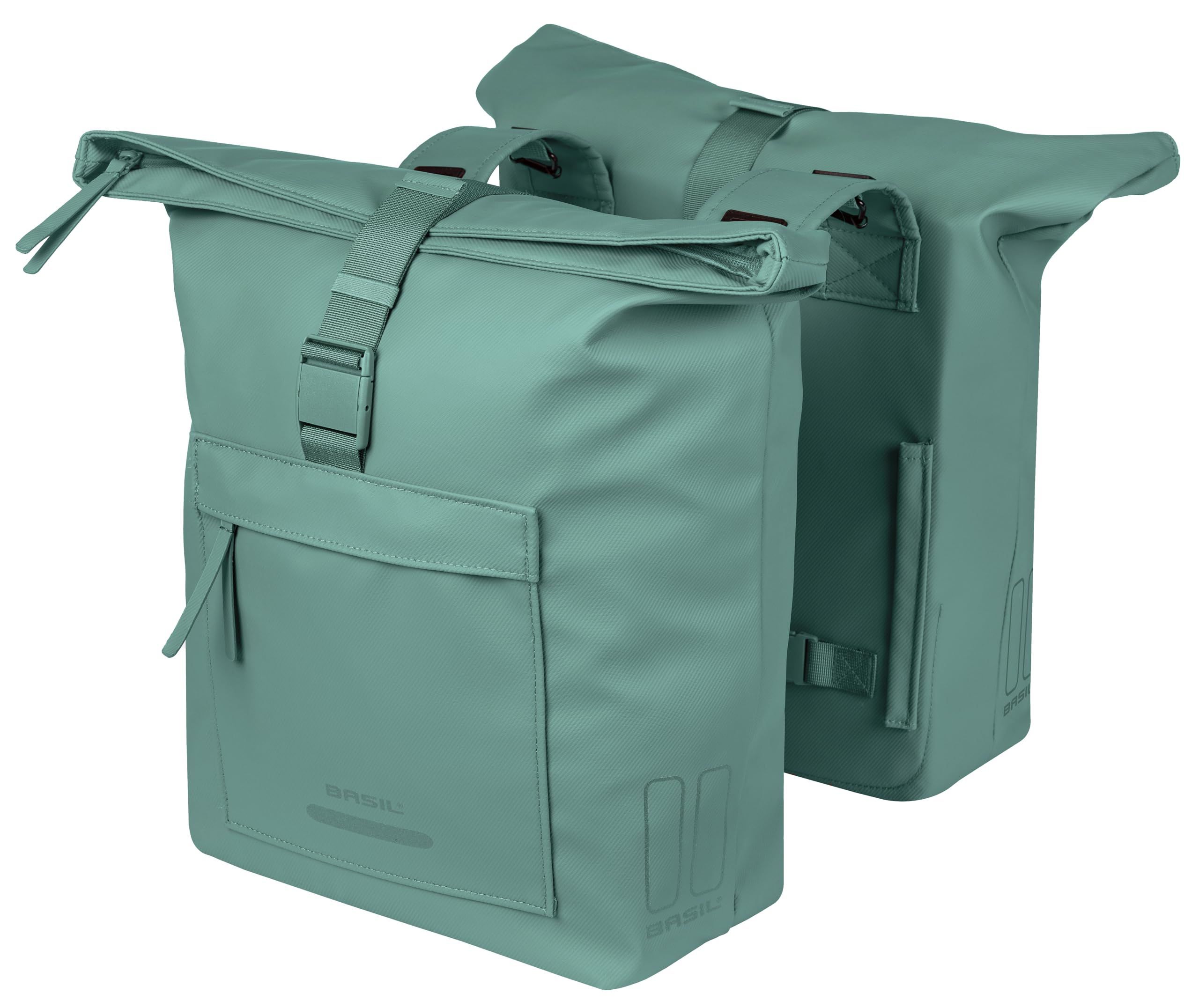 Basil Brooklyn - Dubbele Fietstas - 41 Liter - Waterdicht - Gerecycled Materiaal - Groen