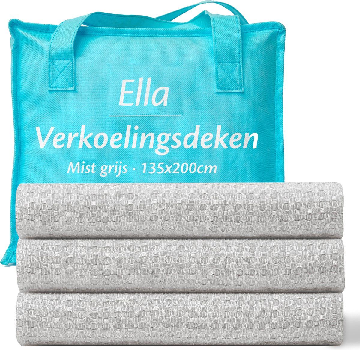 Ella Koeldeken 135x200 Cm - 100% Bio-Tencel - Zelfkoelende Deken - Mistig Grijs