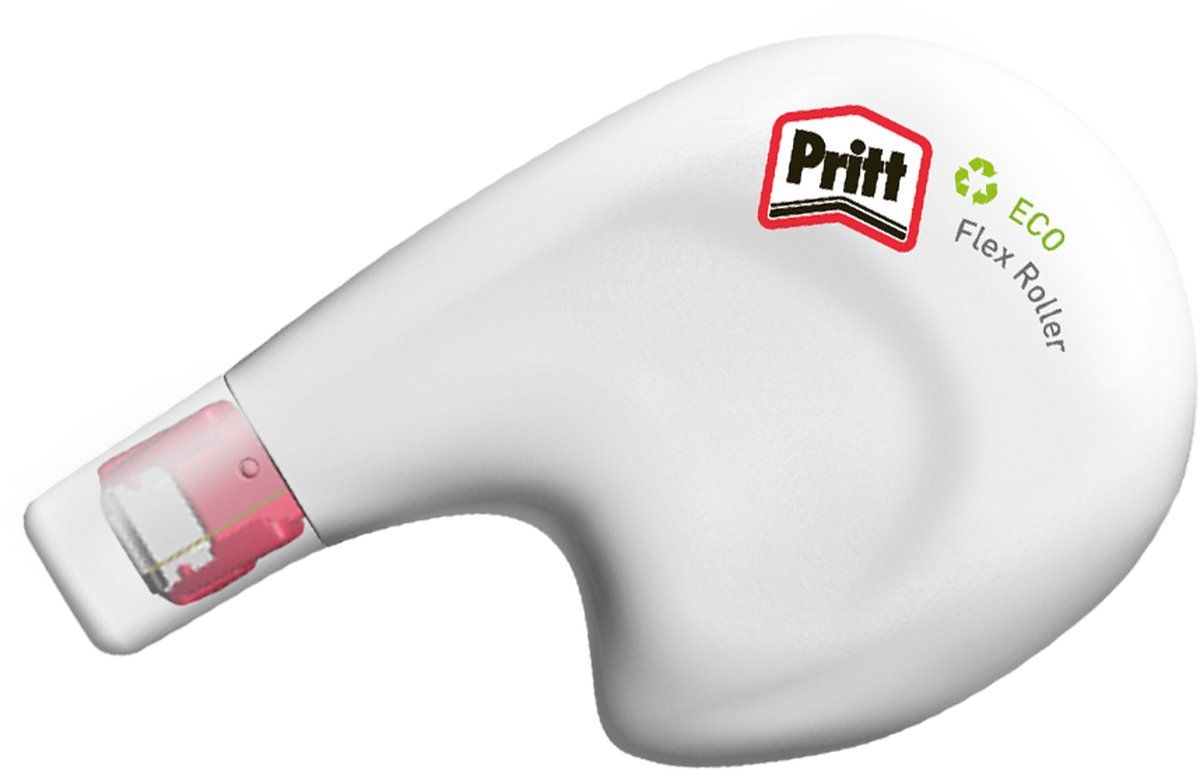 Pritt Compact Roller Correctietape | Flexibele Applicator | Geschikt Voor Diverse Soorten Papier | Ideale Breedte Voor Getypte Tekst |