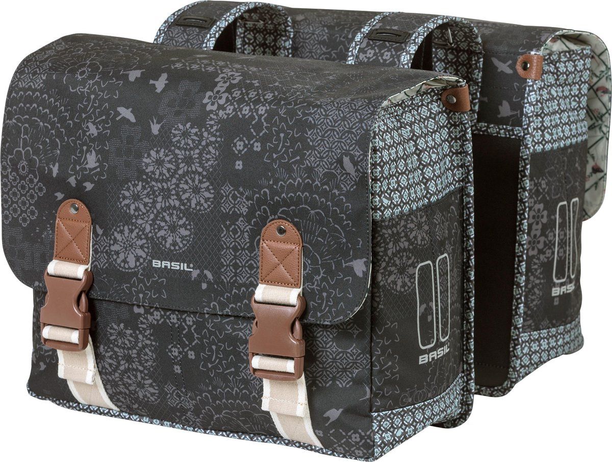 Basil Bohème - Dubbele fietstas - 35 Liter - Zwart