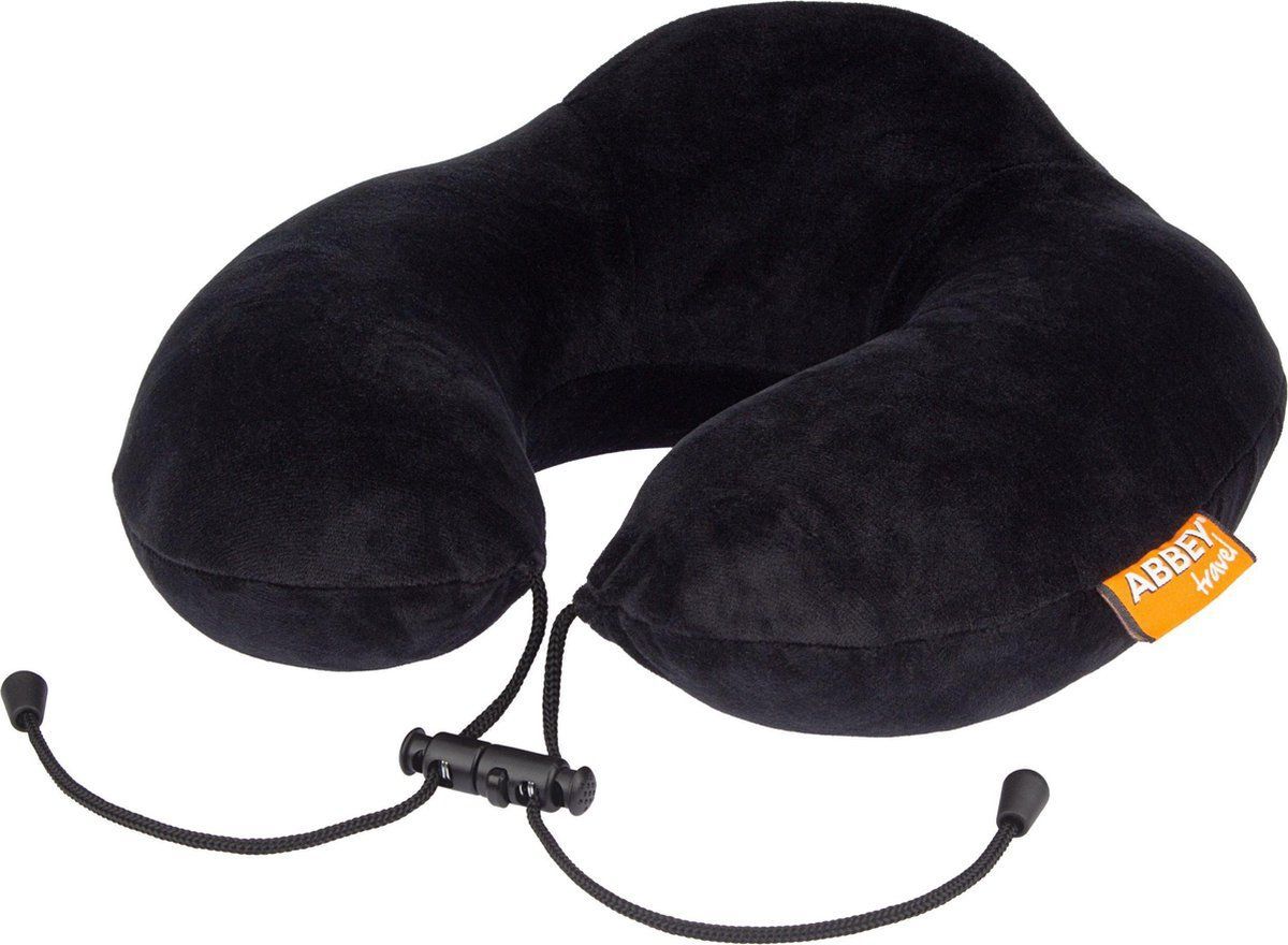 Abbey Camp Nekkussen Foam Deluxe - Memory Foam - Ergonomisch U-vormig - Zwart