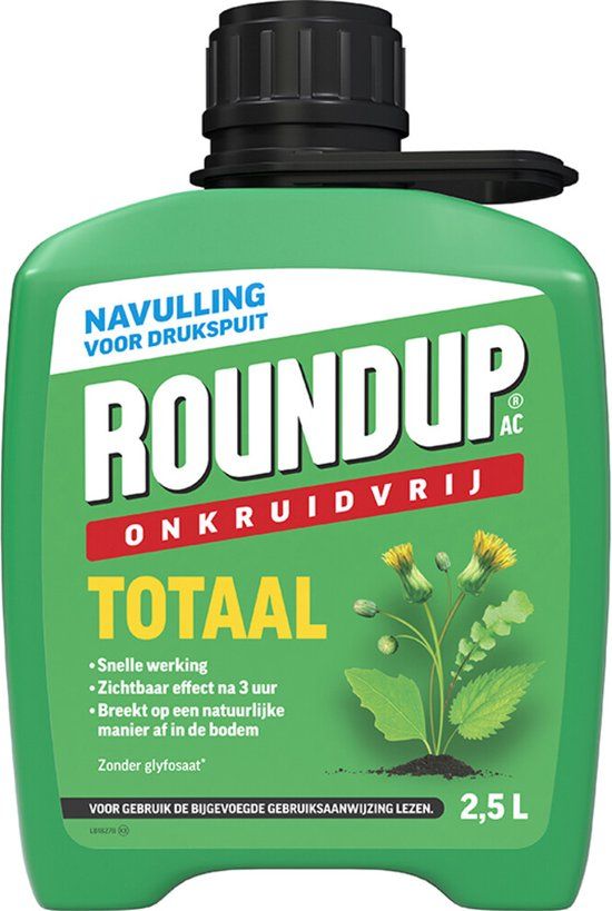 Roundup® Roundup Totaal Onkruidvrij Navulling - 2, 5L - Kant-en-klaar - Biologisch Afbreekbaar