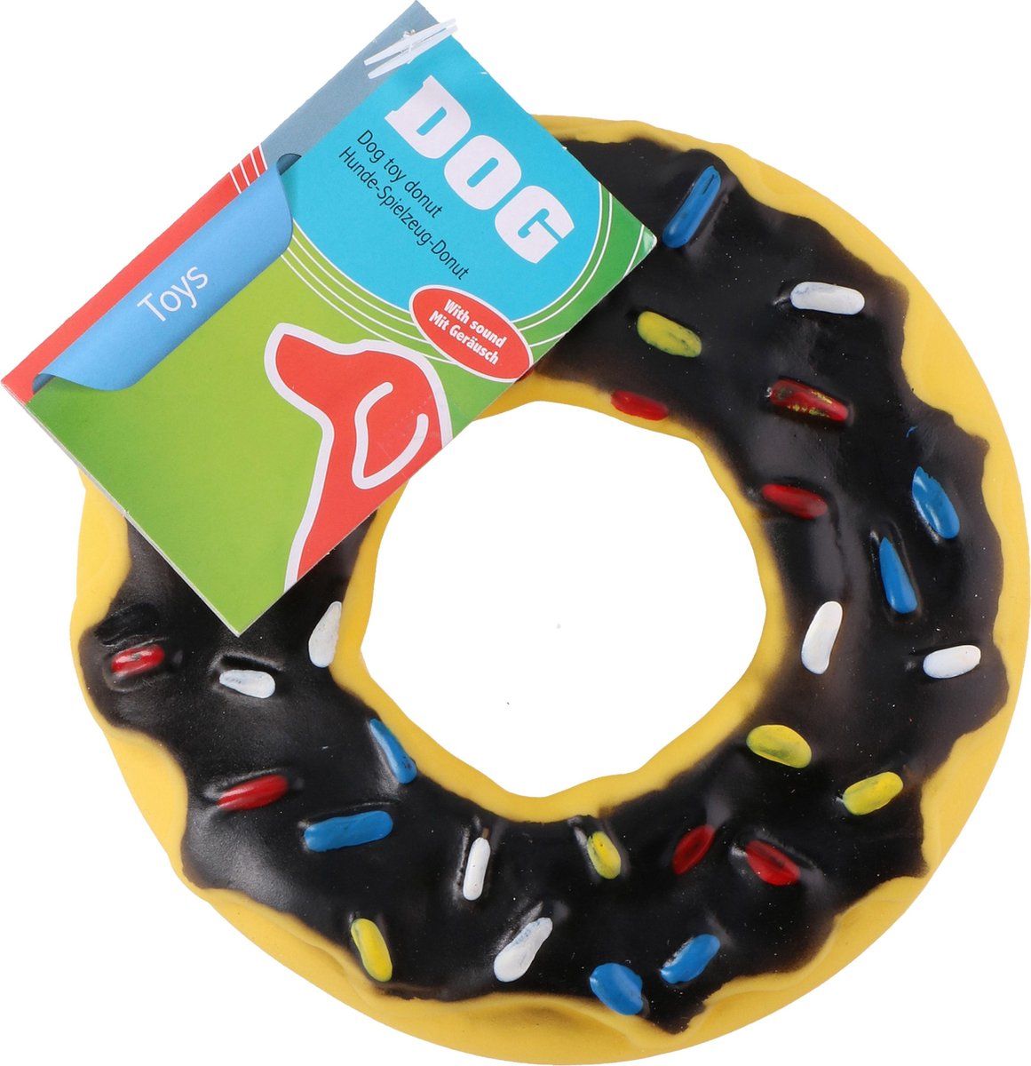 pet Maxxpro Piepende Donut Hondenspeelgoed Rond 13x13x3mm (lengte, Breedte, Hoogte) Plastic