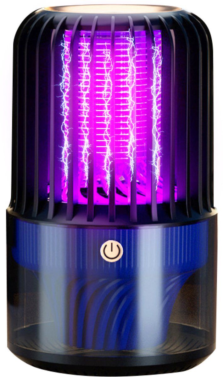 Nuvance Muggenlamp - Draadloos&Oplaadbaar - 2000V Uv Led - Insectenlamp Zwart