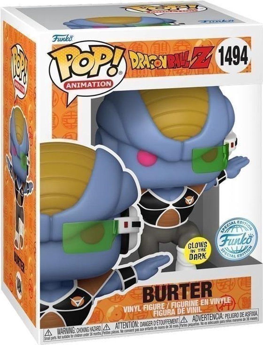 Funko - Pop Animation, Dragon Ball Z - Burter (Glow In The Dark) - 9, 5 Cm