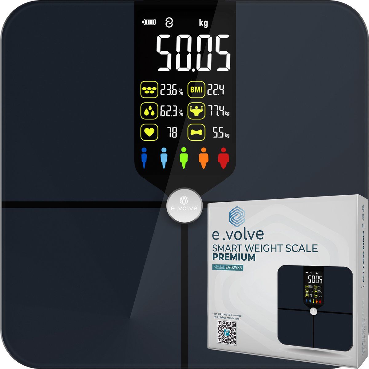 22 metingen, Zwart, Kleurenscherm