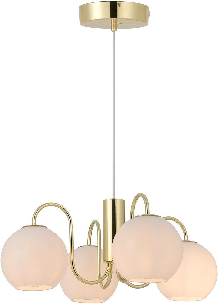 Nordlux Franca - Hanglamp - Opaal Glas/messing