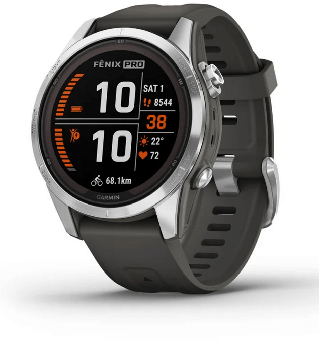 Garmin Fenix 7S Pro Solar Zilver 42mm