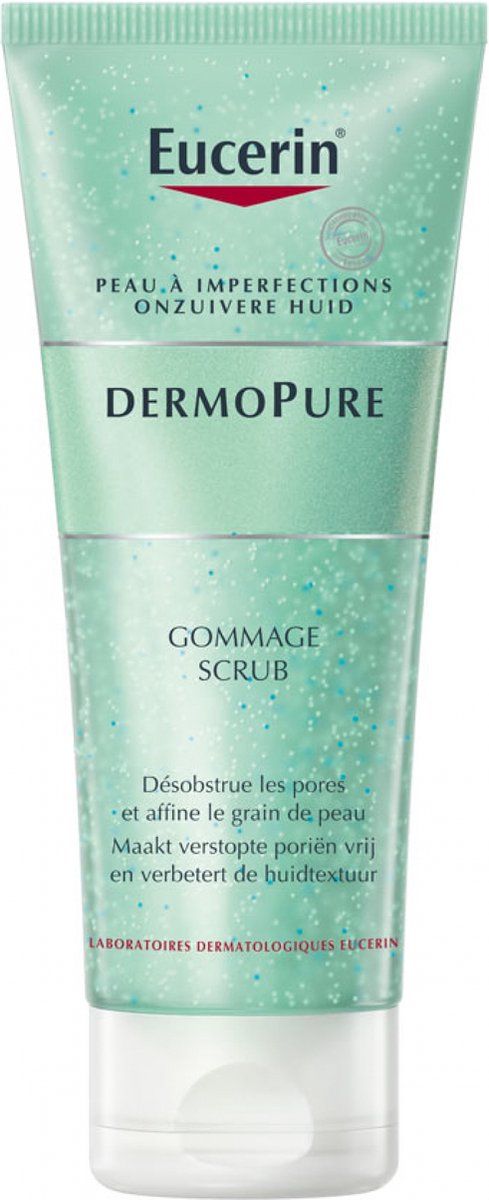 Eucerin DermoPure Face Scrub - Gezichtsscrub Met Lactic Acid - Face Wash - Gezichtsreiniger Vermindert Puistjes - 200 Ml