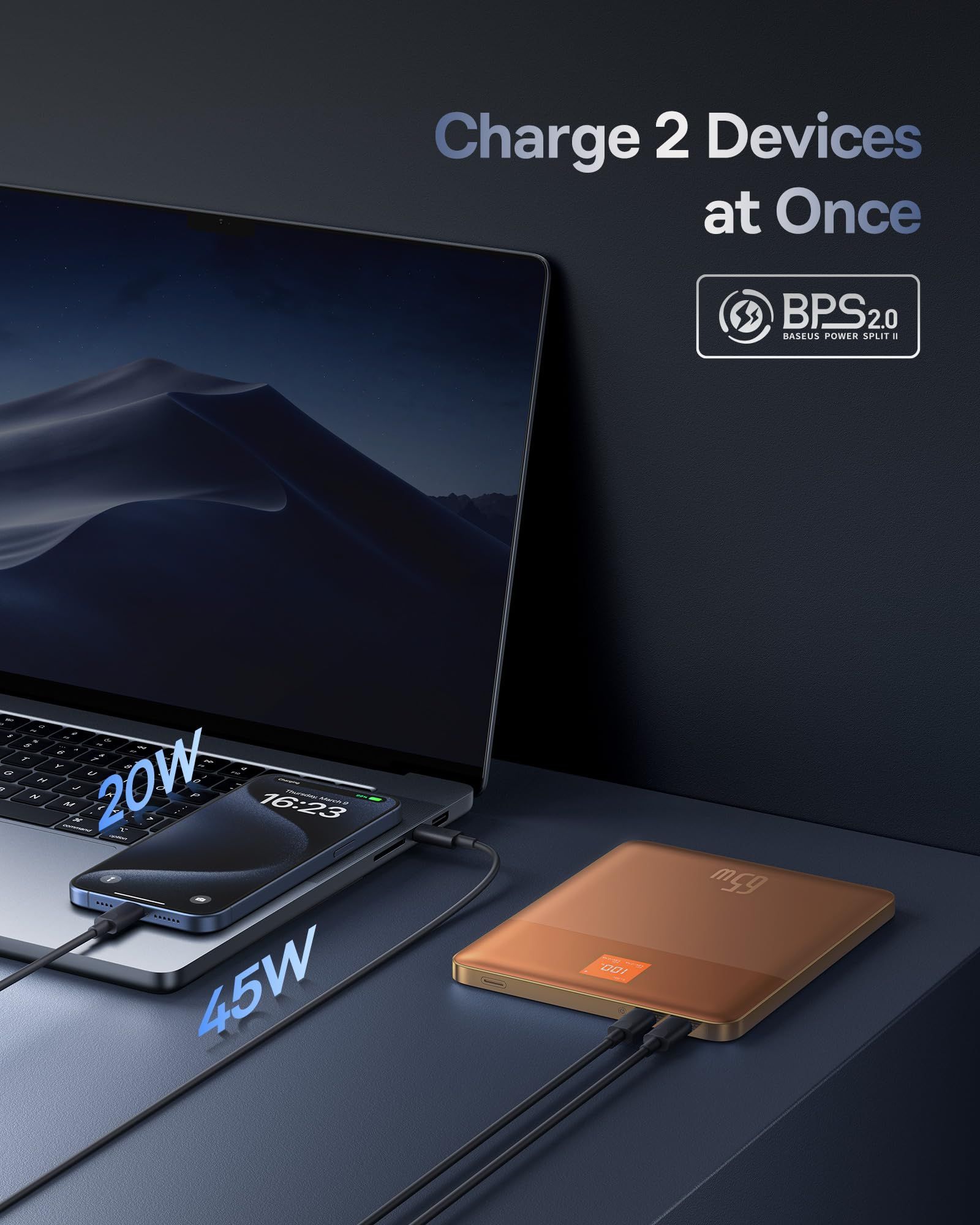 Baseus Blade2 - Lithium Polymer (LiPo) 12000 mAh - Oranje